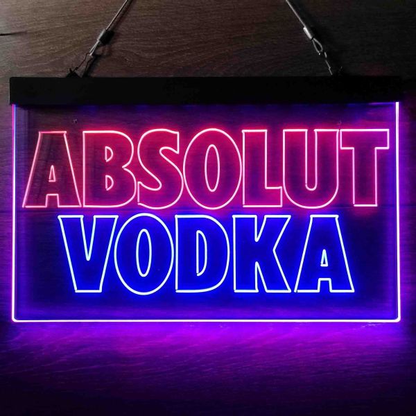 Absolut Logo Dual LED Neon Light Sign